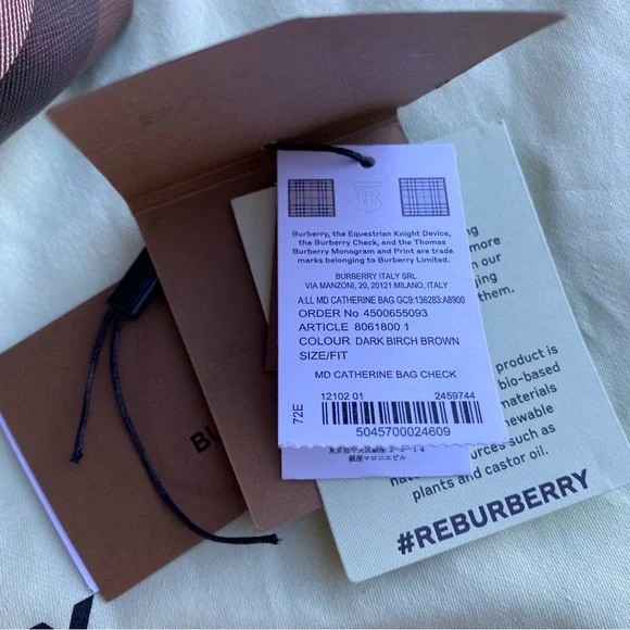 SOLD Burberry Catherine Smoked Check Tote Bag - Picture 16 of 16